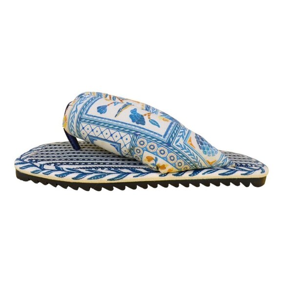 Farm Rio Navy Puffy Flip Flop Thong Flat Sandals US6 EU36 Sold out Online #1126 - Picture 2 of 10